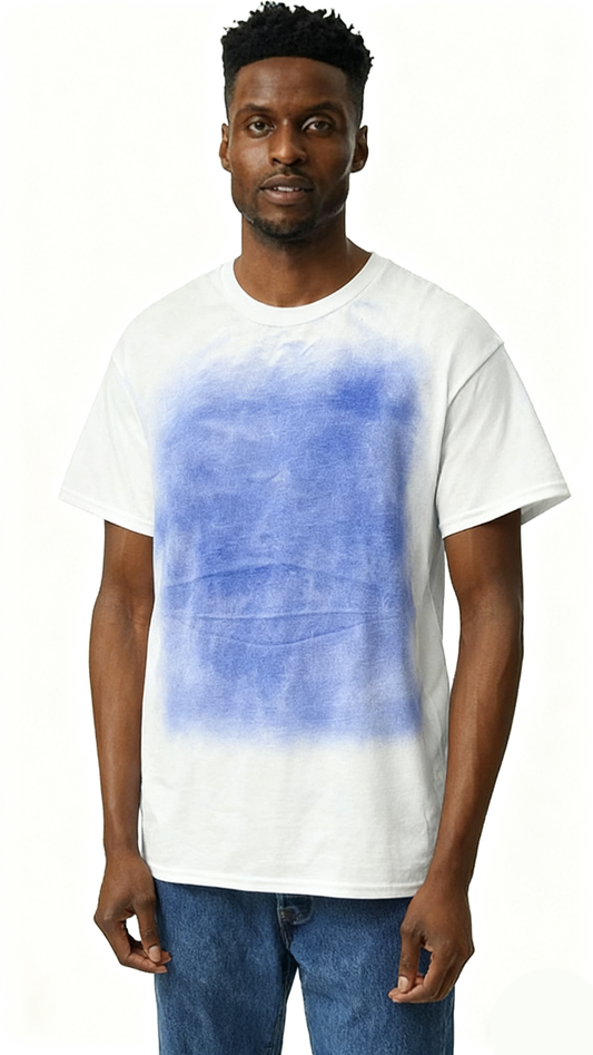 Square pattern gradient design T-shirt