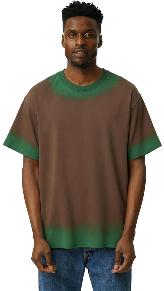 Hand-painted mixed color design T-shirt