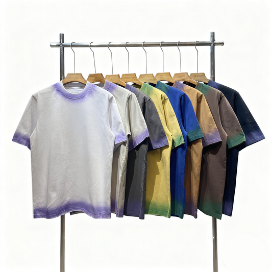 Hand-painted mixed color design T-shirt