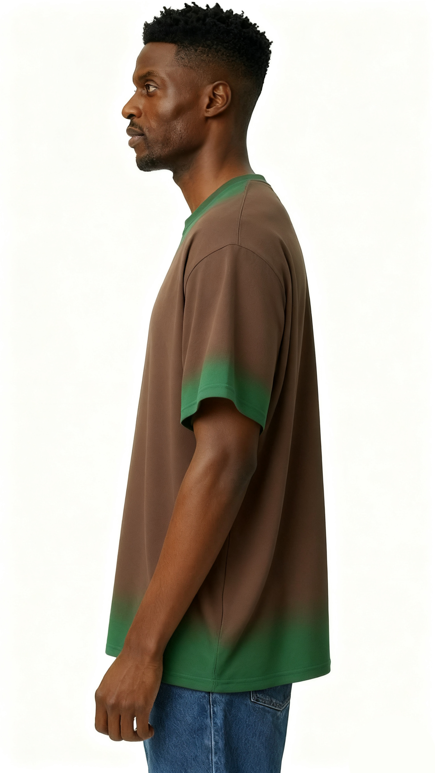 Hand-painted mixed color design T-shirt