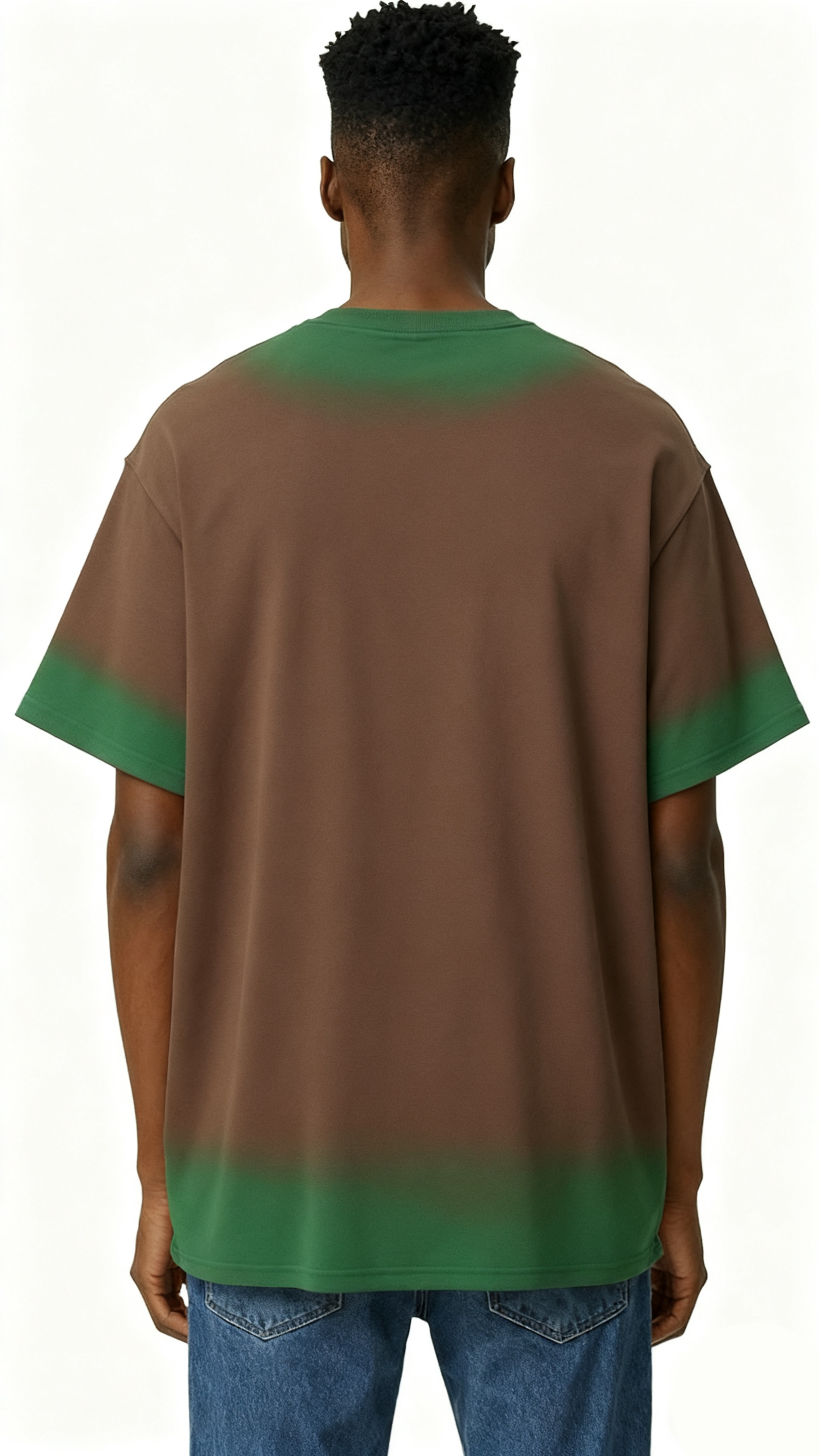 Hand-painted mixed color design T-shirt