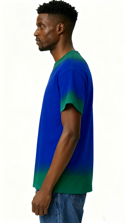 Hand-painted mixed color design T-shirt