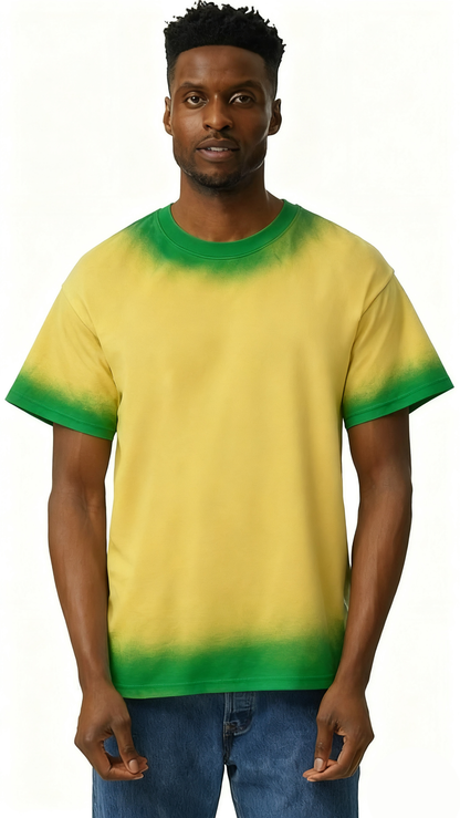 Hand-painted mixed color design T-shirt