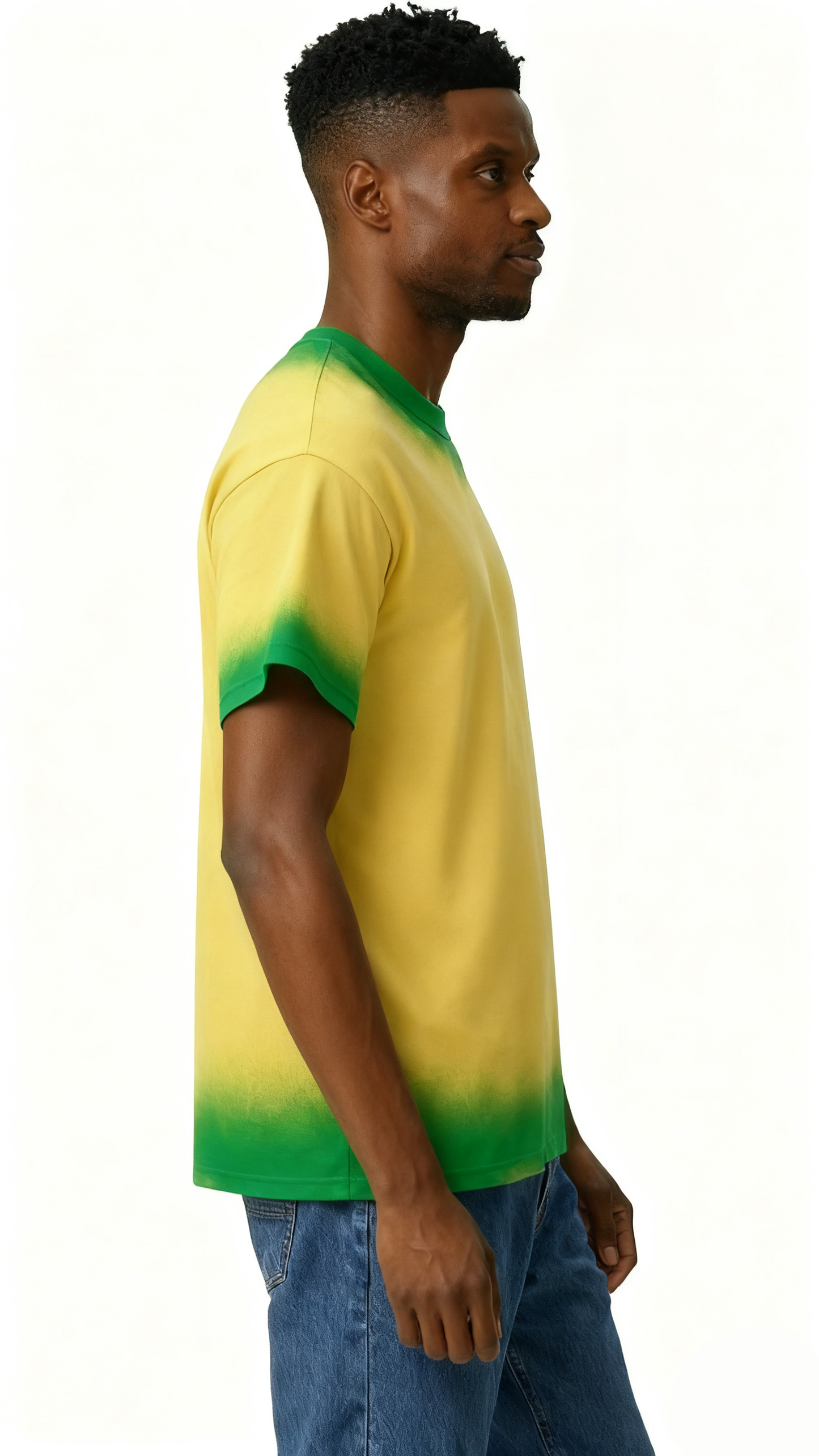 Hand-painted mixed color design T-shirt