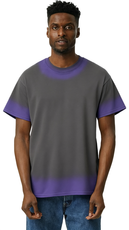 Hand-painted mixed color design T-shirt