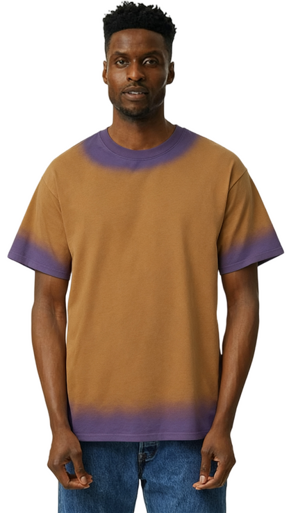 Hand-painted mixed color design T-shirt