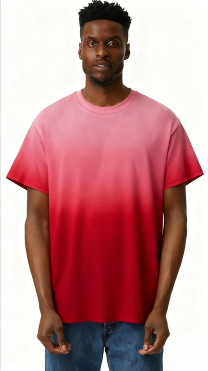 Gradient solid color T-shirt