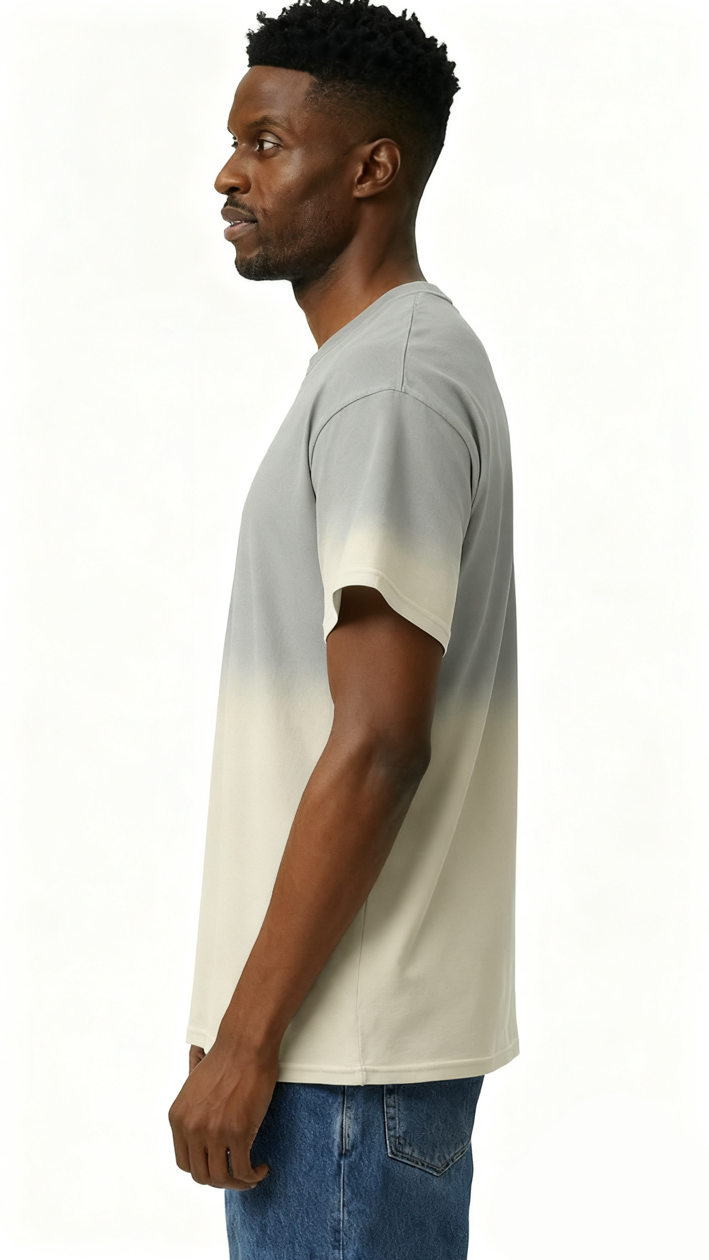 Gradient solid color T-shirt