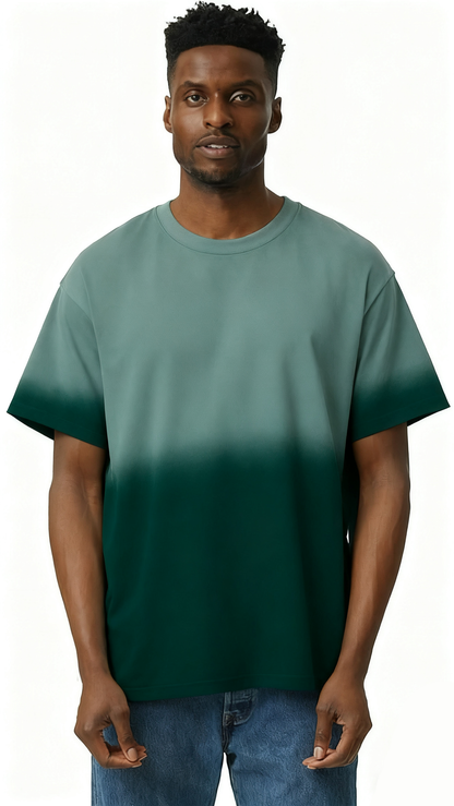 Gradient solid color T-shirt