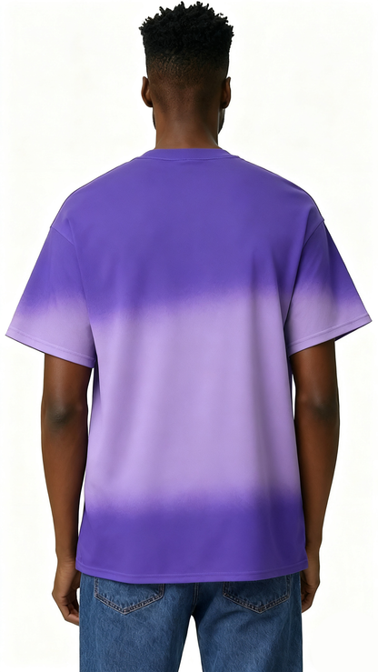 Mixed two-tone hand-painted T-shirt