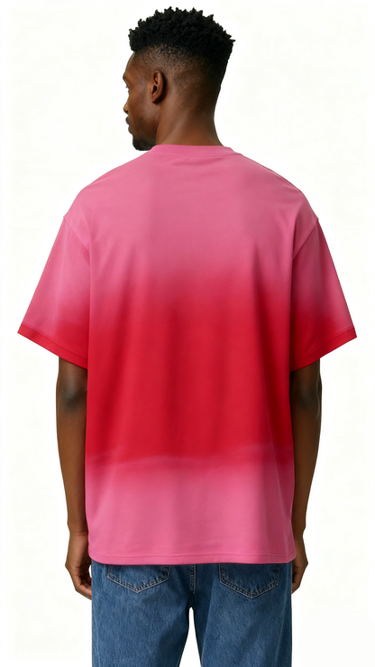 Mixed two-tone hand-painted T-shirt