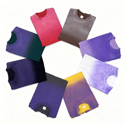 Mixed two-tone hand-painted T-shirt